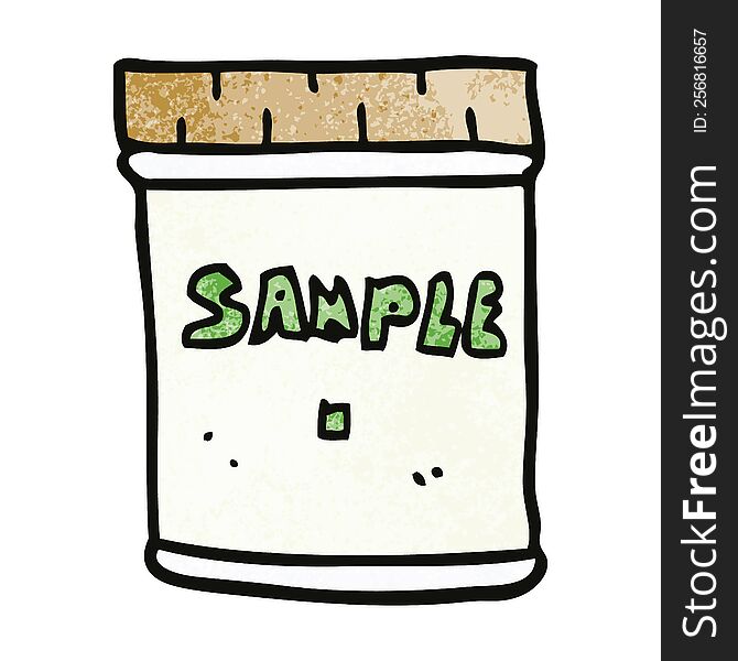 cartoon doodle medical sample jar