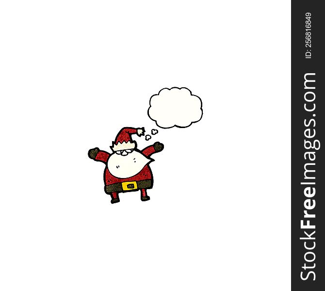 Santa Claus With Thought Bubble