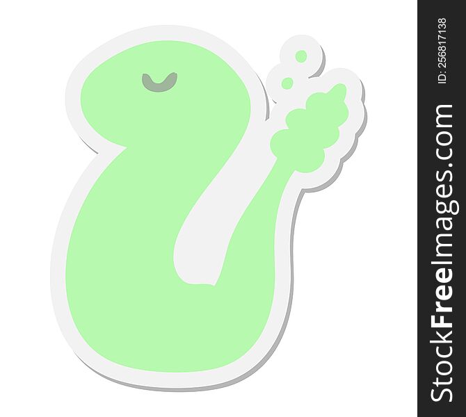 cartoon snake sticker