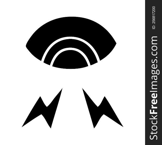 flat symbol of a mystic eye. flat symbol of a mystic eye