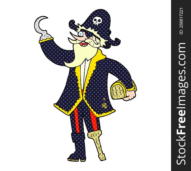 cartoon pirate captain