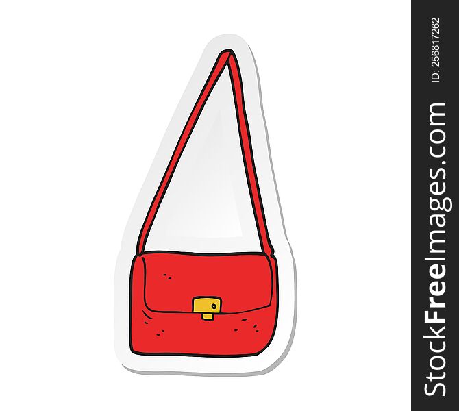 sticker of a cartoon handbag