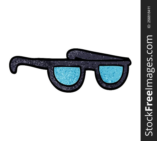 cartoon doodle sunglasses