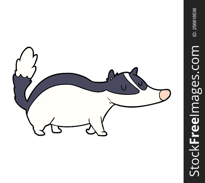 cartoon badger. cartoon badger