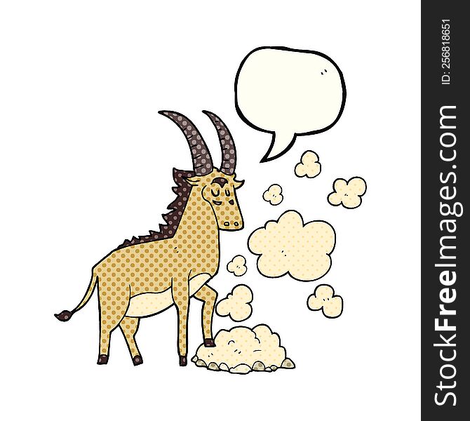 Comic Book Speech Bubble Cartoon Antelope