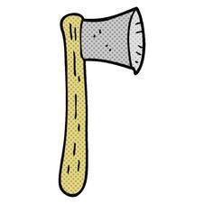 Cartoon Axe Stock Photo