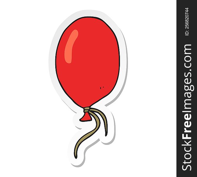 sticker of a cartoon balloon