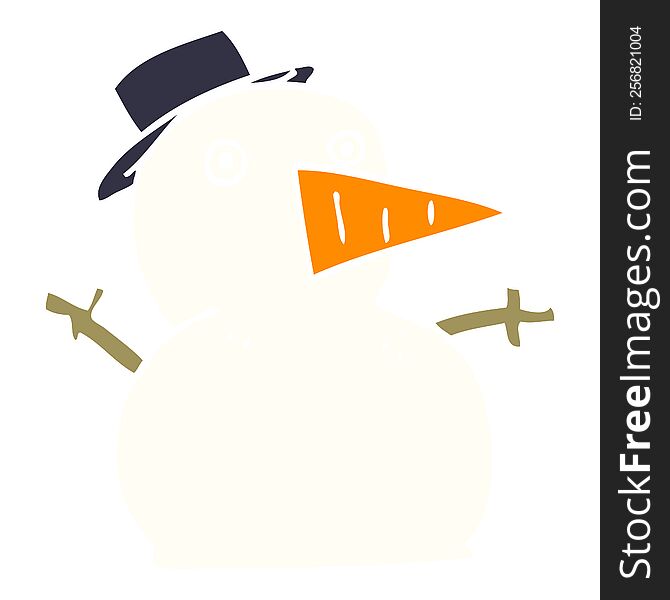 cartoon doodle funny snowman