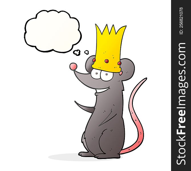 freehand drawn thought bubble cartoon rat king. freehand drawn thought bubble cartoon rat king