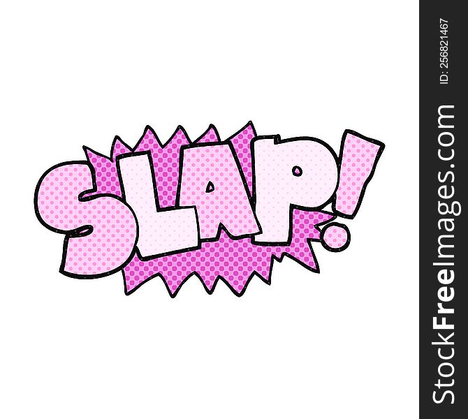 freehand drawn cartoon slap symbol