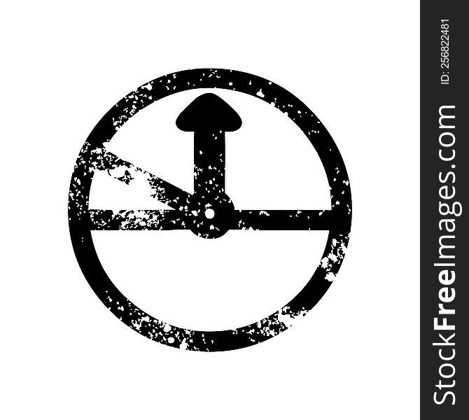 speedometer distressed icon symbol