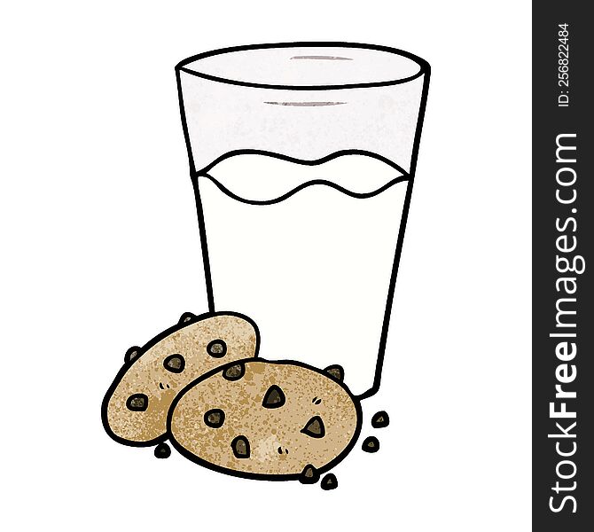 cartoon cookies and milk. cartoon cookies and milk