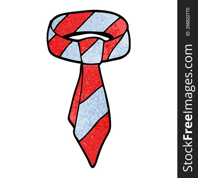 cartoon doodle tie