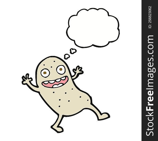 Cartoon Potato With Thought Bubble