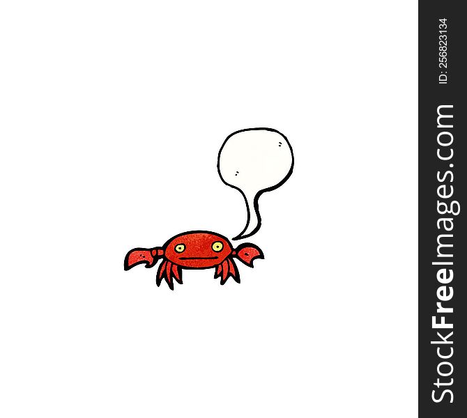 Cartoon Crab With Speech Bubble