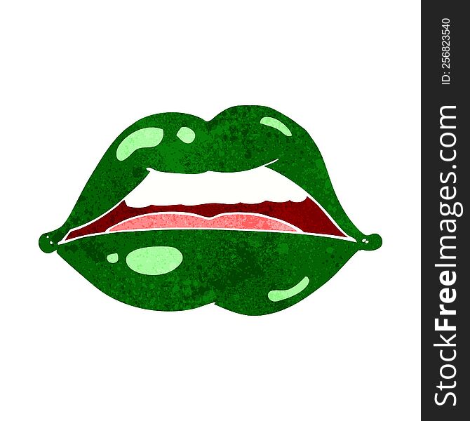 Cartoon Sexy Halloween Lips Symbol