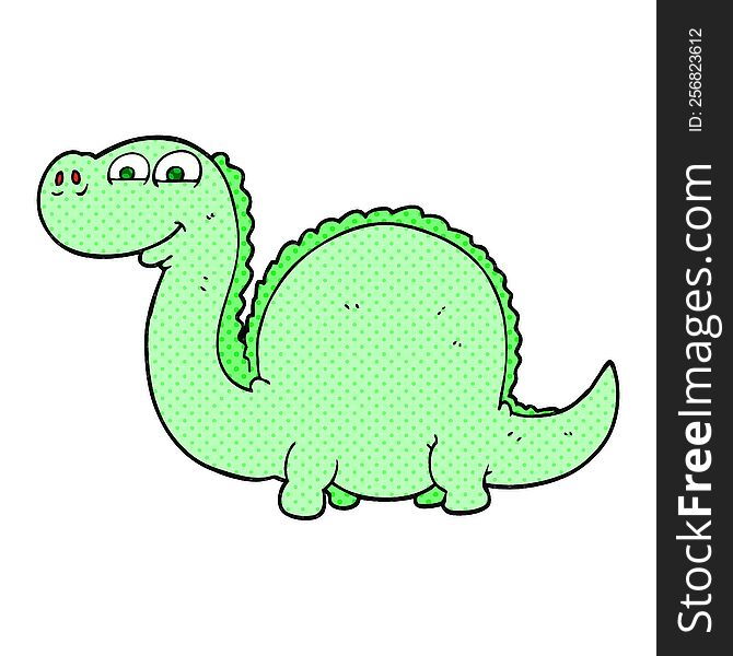 freehand drawn cartoon dinosaur