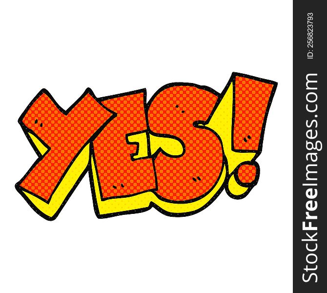 cartoon yes symbol