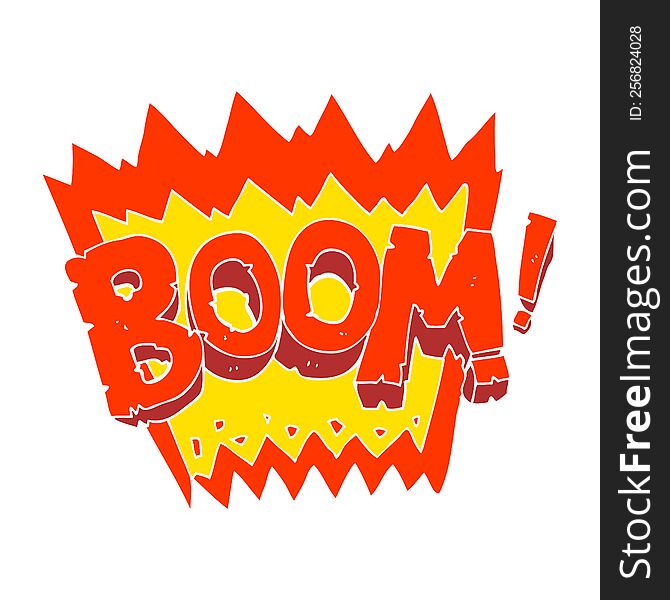 flat color illustration of boom symbol. flat color illustration of boom symbol