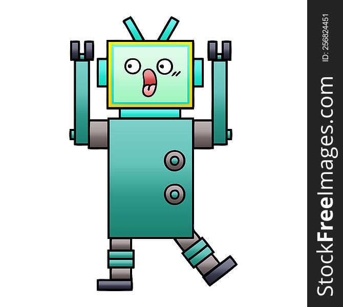 gradient shaded cartoon robot