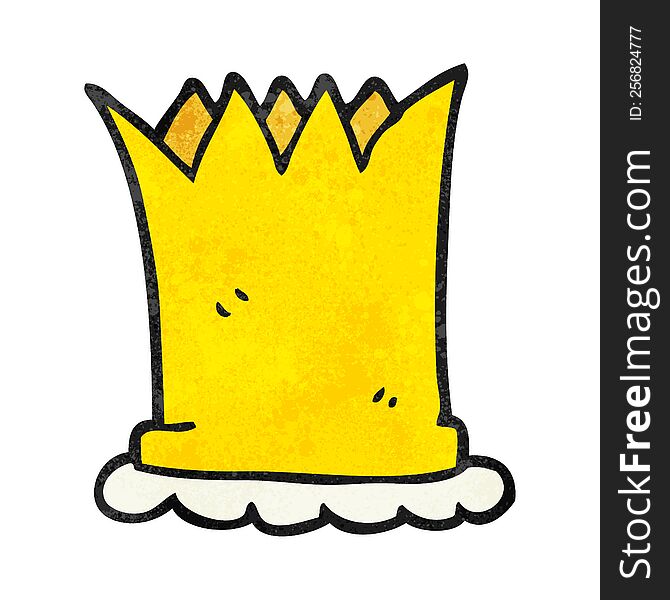 freehand textured cartoon crown