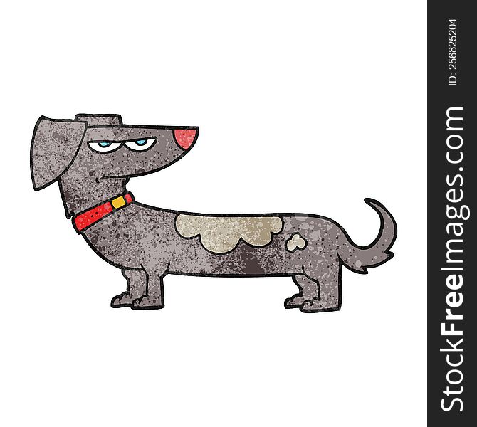 Textured Cartoon Annoyed Dog