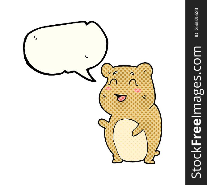 comic book speech bubble cartoon cute hamster