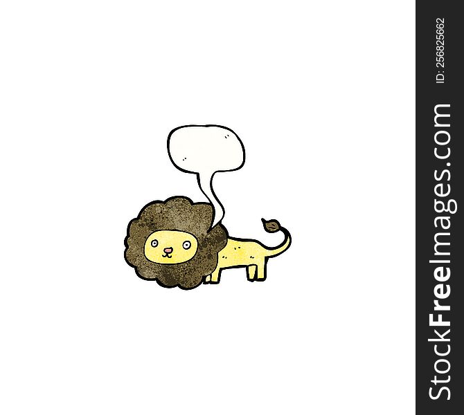 talking lion cartoon