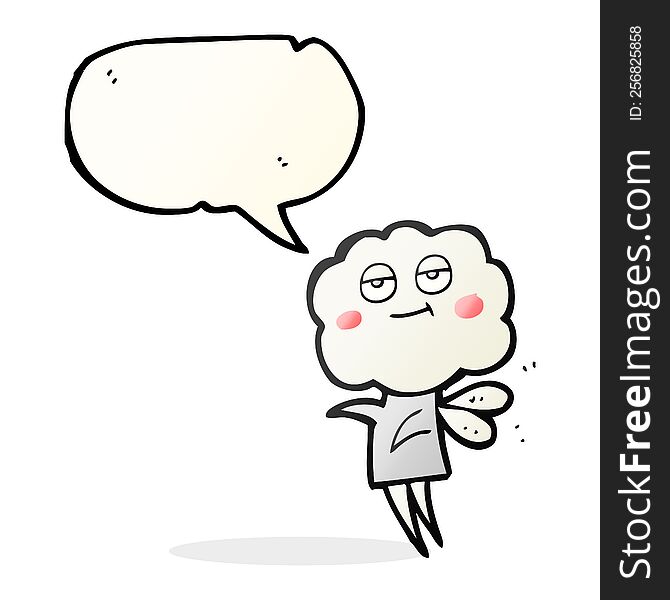 Speech Bubble Cartoon Cute Cloud Head Imp