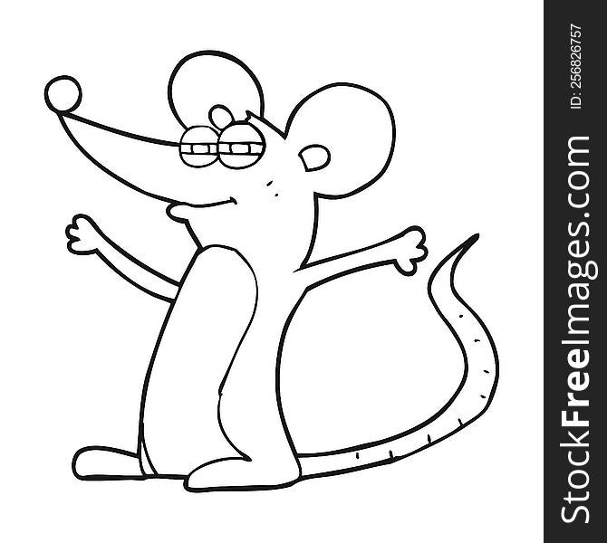 Black And White Cartoon Mouse