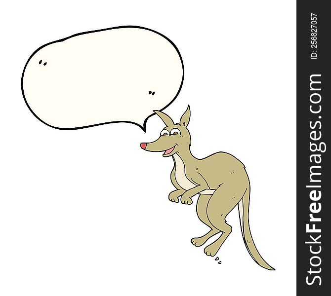Speech Bubble Cartoon Kangaroo