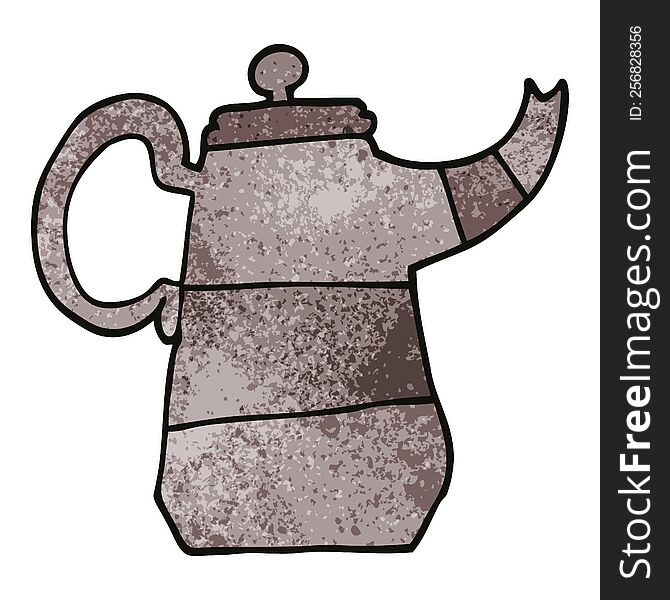 cartoon doodle old kettle
