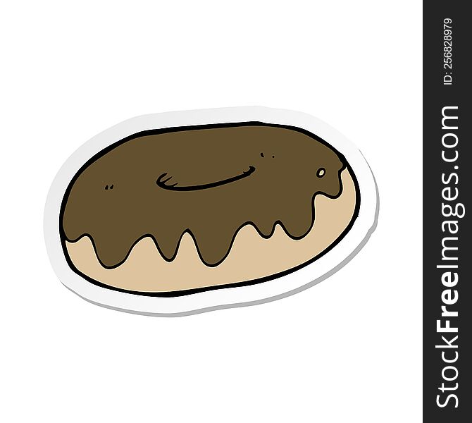 sticker of a cartoon donut