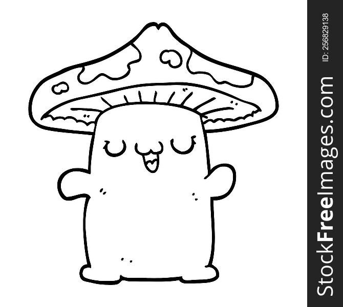 cartoon mushroom creature