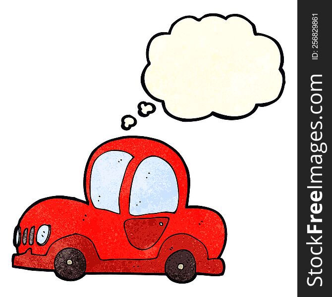 Cartoon Car With Thought Bubble