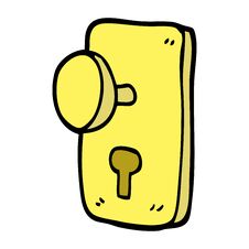 Free Cartoon Doodle Door Handle Royalty Free Stock Photography - 256839077