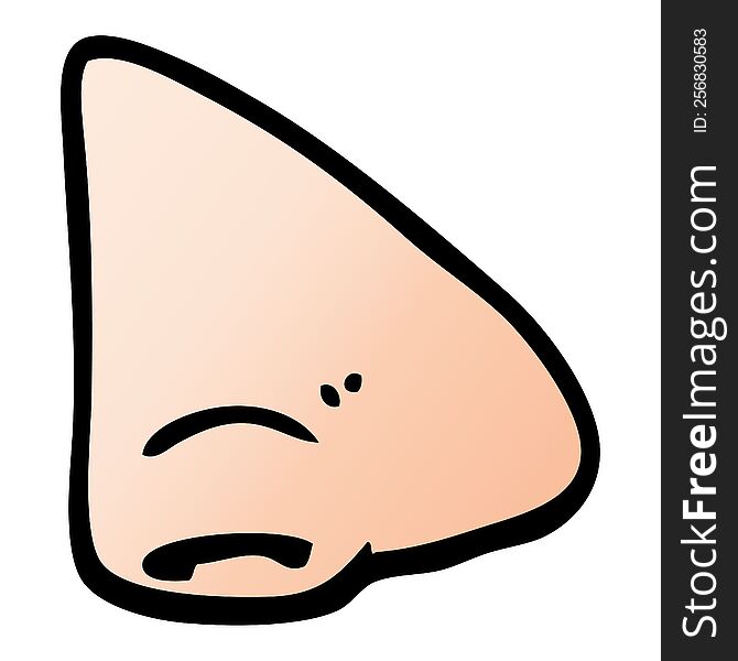 vector gradient illustration cartoon nose