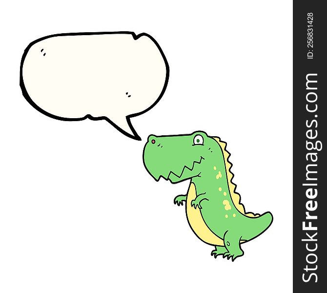 Speech Bubble Cartoon Dinosaur