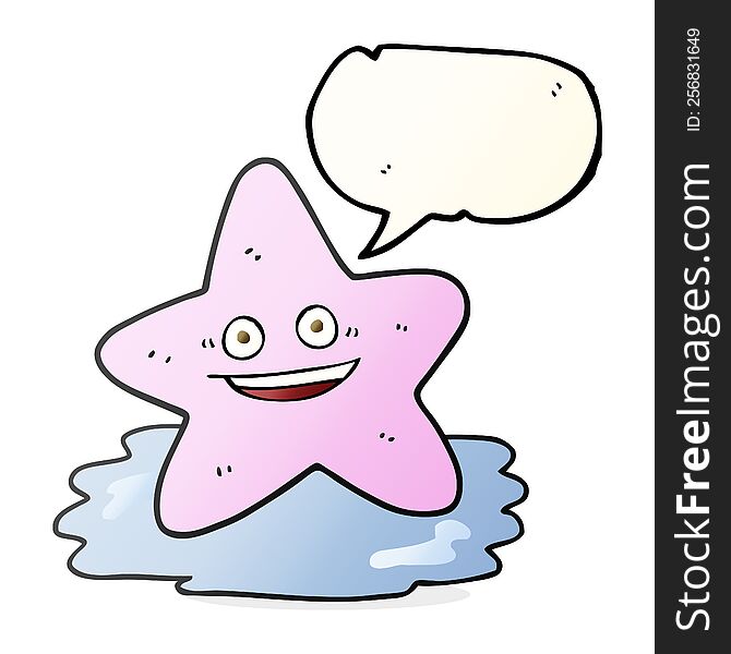 Speech Bubble Cartoon Starfish