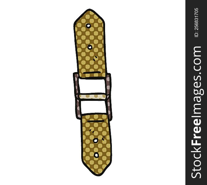 comic book style cartoon leather strap