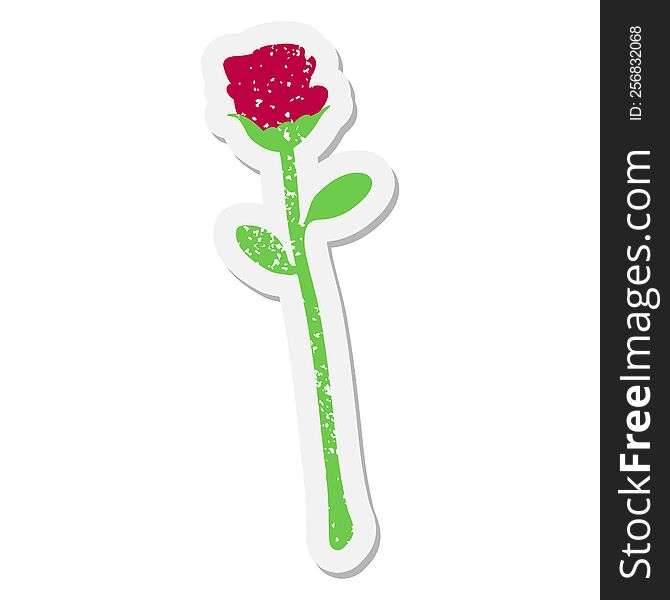 single rose grunge sticker