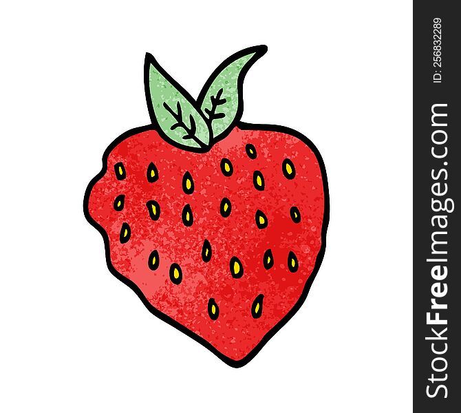 cartoon doodle strawberry