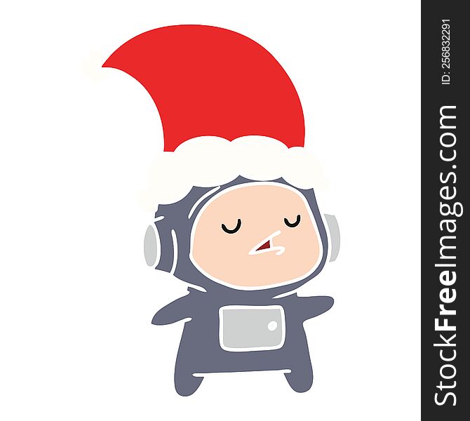Christmas Cartoon Of Kawaii Astronaut