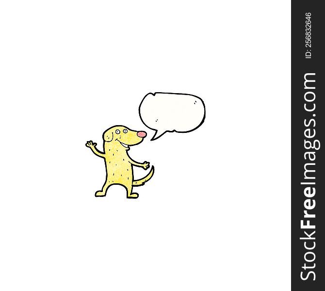 Cartoon Dog With Speech Bubble