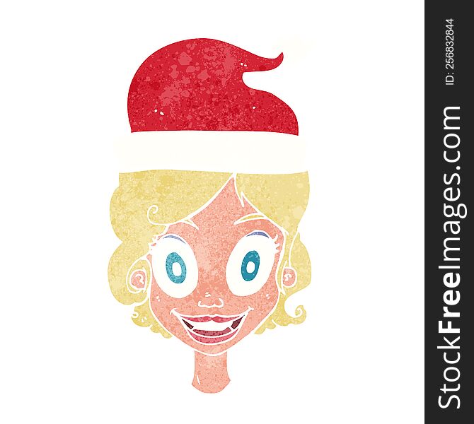 Cartoon Woman Ready For Christmas