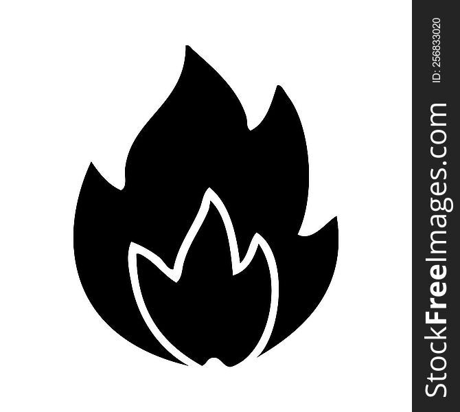 flat symbol of a fire. flat symbol of a fire
