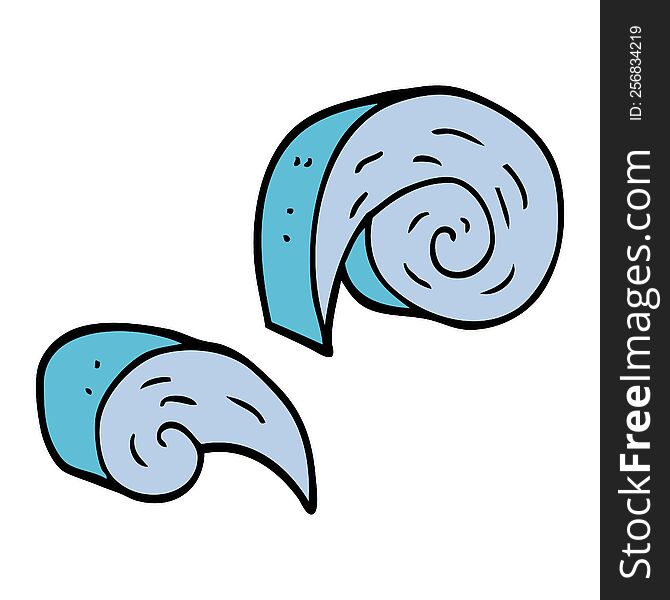 Cartoon Doodle Decorative Spiral Element