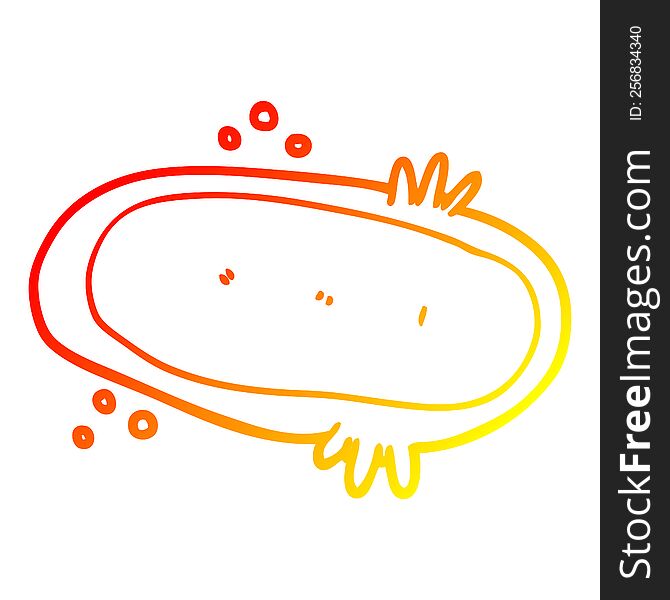 warm gradient line drawing of a cartoon amoeba