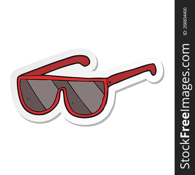 Sticker Of A Cartoon Sunglasses