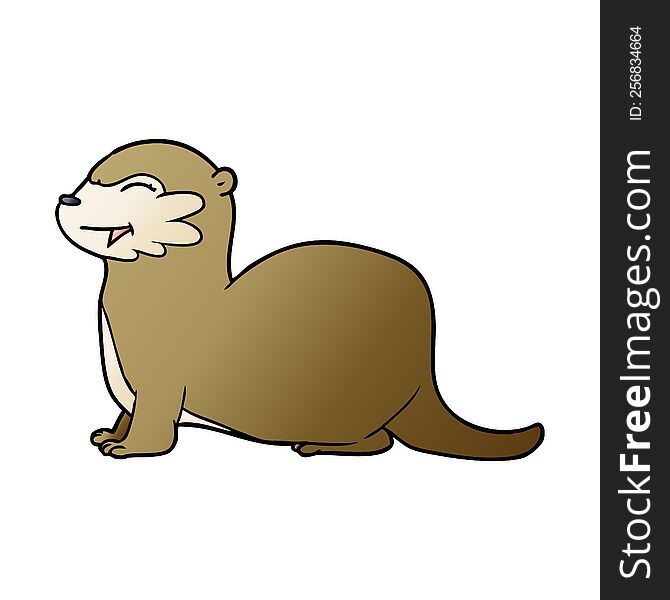 laughing otter cartoon. laughing otter cartoon